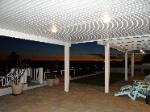 solid patio cover with LED lights